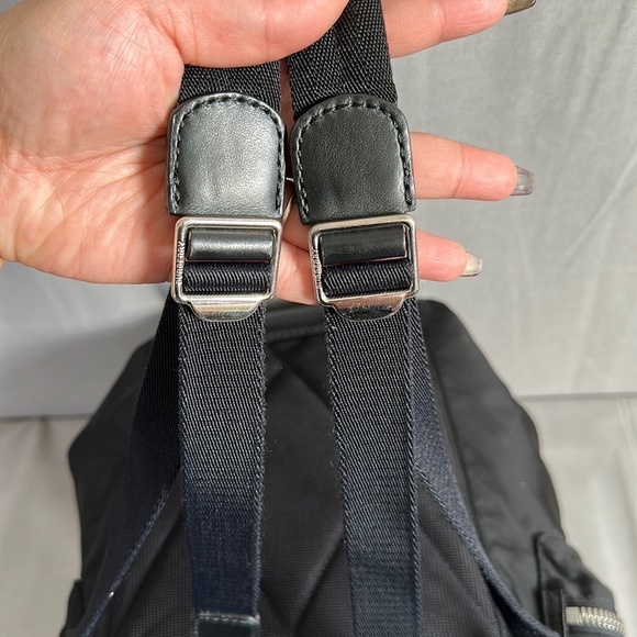 BURBERRY Nylon Logo Print Medium Rucksack Backpack Black (UNISEX) - Picture 5 of 12